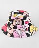 Babyhug Disney Cotton Woven Summer Caps with Minnie Mouse Print Multicolor - Diameter 16 cm