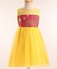 The KidShop Sleeveless Floral Embroidered Dress - Yellow