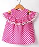The KidShop Blended Sleeveless Polka Dots Printed Dress - Pink