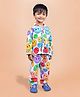 DEAR TO DAD Cotton Woven Full Sleeves Smiley Printed Coordinating Shirt & Pajama Set - White