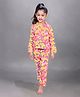 DEAR TO DAD Cotton Woven Full Sleeves Floral Printed Coordinating Night Suit Set - Yellow