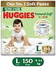 Huggies Natural Soft Premium Baby Diaper Pants Sumo Pack Large - 150 Pieces