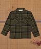 The Lion and the Fish Cotton Full Sleeves Checked Shirt - Green Moss