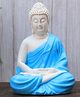 The Advitya Blue Meditating Buddha Idol Home Decor Showpiece Resin Statue 5.9 Inch