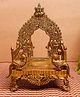 The Advitya Handcrafted Brass Yali Throne Singhasan God Pooja Essentials Item