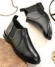 Stefens Solid Slip On Chelsea Boots - Black
