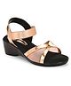 Stefens Solid Open Toe Sandals - Golden