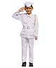 Itsmycostume Button Detailed Solid Navy Costume Set - White
