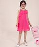 Kiddopanti Sleeveless Sequins Embellished Dress - Magenta