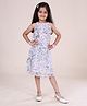Kiddopanti Sleeveless Floral & Butterfly Printed Dress - Baby Pink