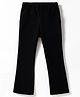 Kookie Kids Woven Full Length Solid Flared Pant With Pockets - Black