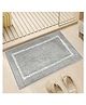 Elanza Racetrack Soft Microfibre Solid Mat for Office/Floor/Home/Bathroom/Bedroom/Kitchen (52x84 cm) 2000 GSM Super Absorbent Anti-Skid Bath Mats (Pack of 1) Grey
