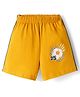 Tango Single Jersey Knit Knee Length Shorts with Football Print & Tape Detailing - Yellow