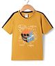 Taeko Single Jersey Knit Half Sleeves Rubik Printed T-Shirt - Golden