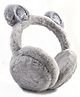 ZQBIEE Fur Bear Ear Glitter Applique Detailed Earmuffs - Grey