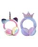 ZQBIEE Fur Set Of 2 Unicorn Designed Earmuffs - Multi Colour
