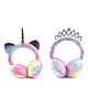 ZQBIEE Fur Set Of 2 Unicorn & Crown Designed Earmuffs - Multi Colour