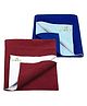Little Boo Instadry Baby Bed Protector Sheet, Waterproof, small L 70 x B 50cm, Pack of 2 -Marron & RoyalBlue