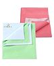 Little Boo Instadry Baby Bed Protector Sheet, Waterproof, small L 70 x B 50cm, Pack of 2 -Salmon Rose & Green