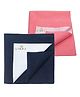 Little Boo Instadry Baby Bed Protector Sheet, Waterproof, small L 70 x B 50cm, Pack of 2 -Salmon Rose & NavyBlue