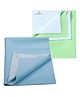 Little Boo Instadry Baby Bed Protector Sheet, Waterproof, small L 70 x B 50cm, Pack of 2 -SkyBlue & Green