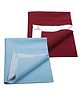 Little Boo Instadry Baby Bed Protector Sheet, Waterproof, small L 70 x B 50cm, Pack of 2 -SkyBlue & Maroon