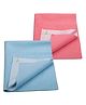 Little Boo Instadry Baby Bed Protector Sheet, Waterproof, small L 70 x B 50cm, Pack of 2 -SkyBlue & Salmon Rose