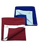 Little Boo Instadry Baby Bed Protector Sheet, Waterproof, Medium L 100 x B 70cm, Pack of 2 -RoyalBlue & NavyBlue