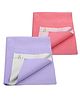 Little Boo Instadry Baby Bed Protector Sheet, Waterproof, Medium L 100 x B 70cm, Pack of 2 -Salmon Rose & Violet