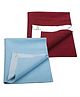 Little Boo Instadry Baby Bed Protector Sheet, Waterproof, Medium L 100 x B 70cm, Pack of 2 -SkyBlue & Maroon