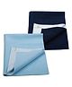 Little Boo Instadry Baby Bed Protector Sheet, Waterproof, Medium L 100 x B 70cm, Pack of 2 - SkyBlue & NavyBlue