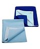 Little Boo Instadry Baby Bed Protector Sheet, Waterproof, Medium L 100 x B 70cm, Pack of 2 -SkyBlue & RoyalBlue