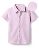 Kookie Kids Knit Half Sleeves Solid Resort Collar Shirt - Lavender
