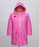 Babyhug Full Sleeves Below Knee Length Raincoat With Sleeping Beauty Print - Pink