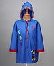 Babyhug Full Sleeves Below Knee Length Raincoat With Mickey Cool Print - Royal Blue