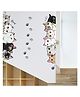 JAAMSO ROYALS Multicolor Cartoon Cat Self Adhesive Wall Sticker for Kids Room Decor (30CM x 90CM)
