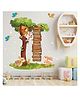 JAAMSO ROYALS Wonderful Tree Month Names with Cute Cartoon Animal Joyful Wall Sticker (30CM x 90CM, 2 Sheets)