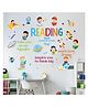 JAAMSO ROYALS Inspirational Quotes Reading Will Expand Your Mind Wall Decals for Kids Room Decor (60CM x 90CM)