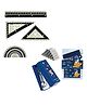 SANJARY Color Changing Geometry Box 4 Different Angles Scales and cartoon theme cute Staplers for kids color design may vary