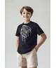 Primo Gino 100% Cotton Knit Half Sleeves T-Shirt With Gaming Remote Print - Black