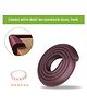 Safe-O-Kid Baby Safety 2 Meter (6.5 feet) Edge Guard with strong 3 M adhesive, Edge and Corner Protectors, BPA FREE, Non-Toxic, Easy to Install, Impact Cushion for Tables, Desks, and Furniture (Brown)
