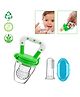 Safe-O-Kid BPA-Free Fruit Nibbler & Feeder + BPA-Free Finger Brush/Baby Tongue Cleaner  Safe, Easy to Use, Teething Relief, Food Feeder, Oral Care for Babies, Gentle & Effective, Easy to Clean & Portable