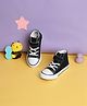 TRUFFLE COLLECTION Colour Blocked Velcro Closure Sneakers - Black & White