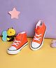 TRUFFLE COLLECTION Colour Blocked Velcro Closure Sneakers - Orange & White
