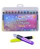 Scoobies Metallic Silk Crayons | Pack of 12 | In Portable Plastic Box | Water Soluable | Non-Toxic & Skin Friendly | Easy to Handle Twistable Grip