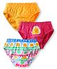 Babyhug 100% Cotton Knit Antibacterial Panties With Polka Dot & Tropical Print Pack Of 3 - Dark Pink & Yellow