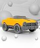 NHR Dinky Pull Back Mini Racing Car  Durable Plastic Push & Go Toy Vehicle for Kids 3+ (Orange)