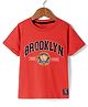 Smarty Boys Cotton Knit Half Sleeves T-Shirt With Text Print - Red
