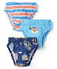Babyhug 100% Cotton Knit Antibacterial Briefs With Animal Print Pack of 3 - Multicolor