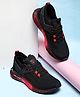 ABROS Mesh Detailed Colour Blocked Shoes - Black & Red